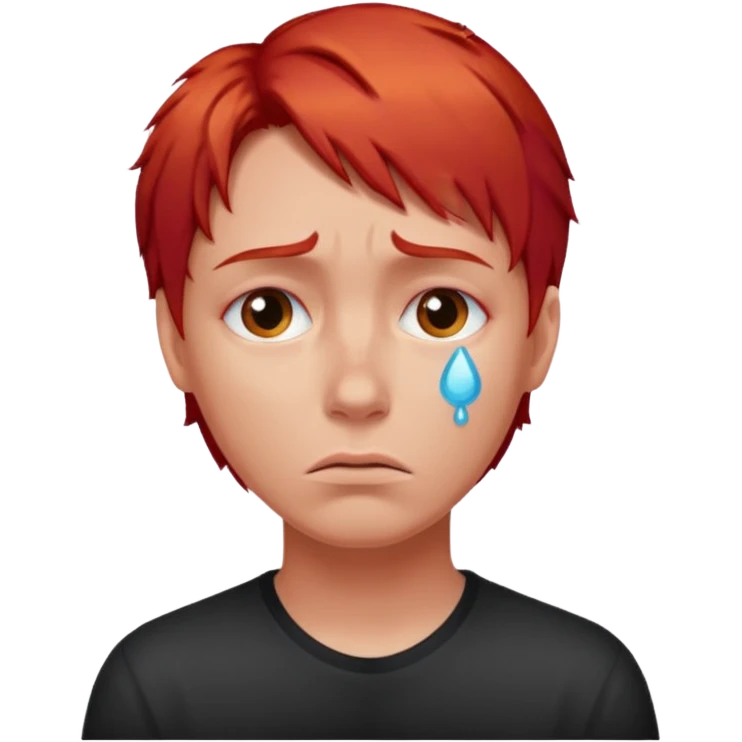 👨‍🦰😔💧 emoji