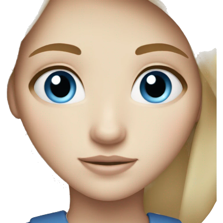 be brave blond hair white skin girl blue eyes emoji