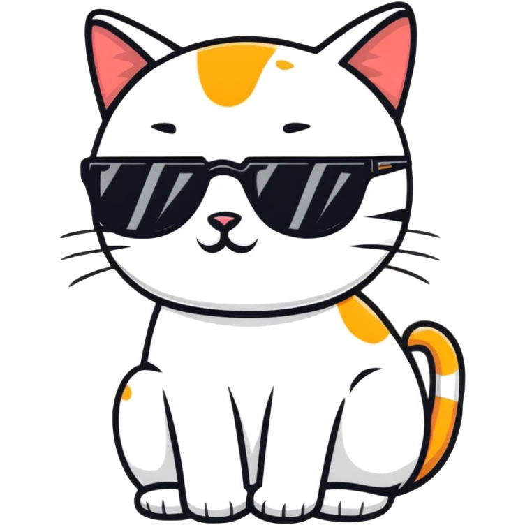 Cat with sunglasses emoji