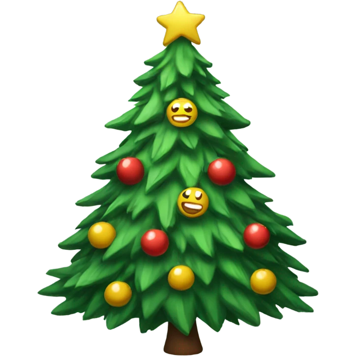 Talking Christmas tree emoji