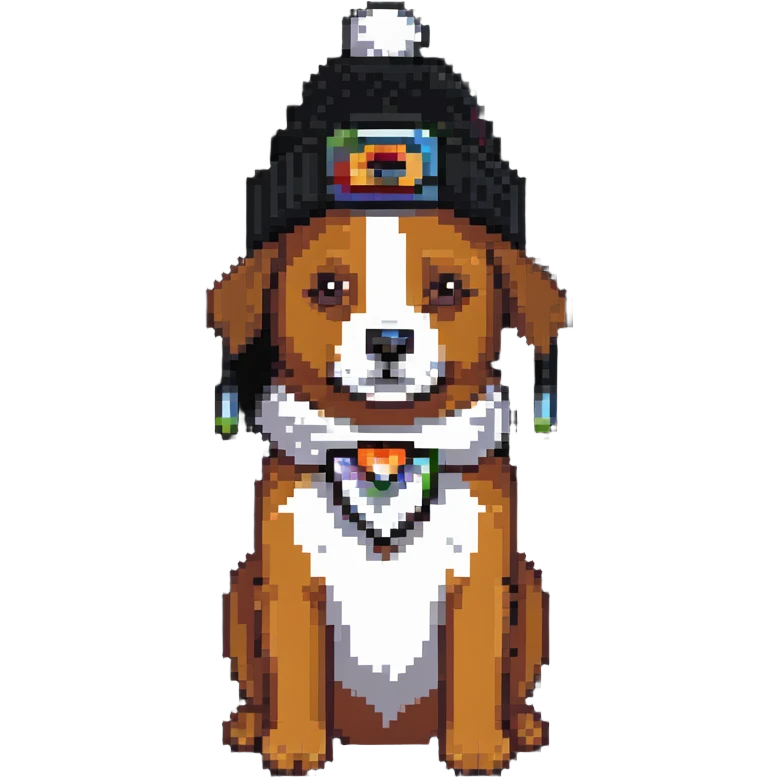 dog with penguin hat emoji