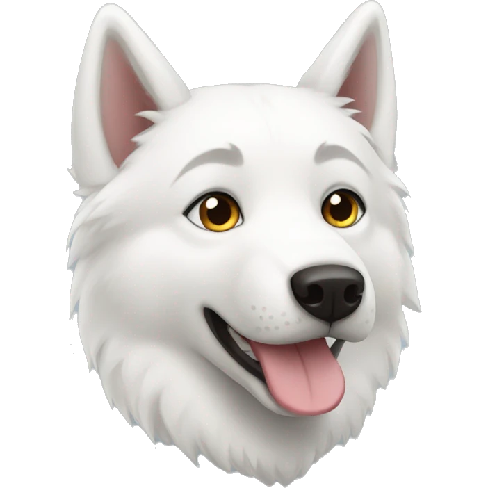 white husky furry Emoji Basic emoji