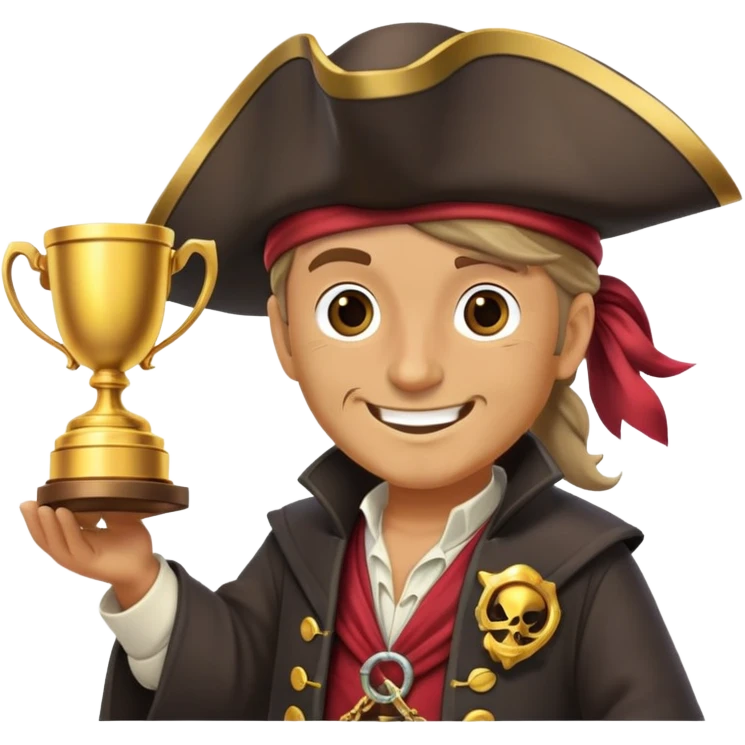 pirate wizard winning a trophy emoji