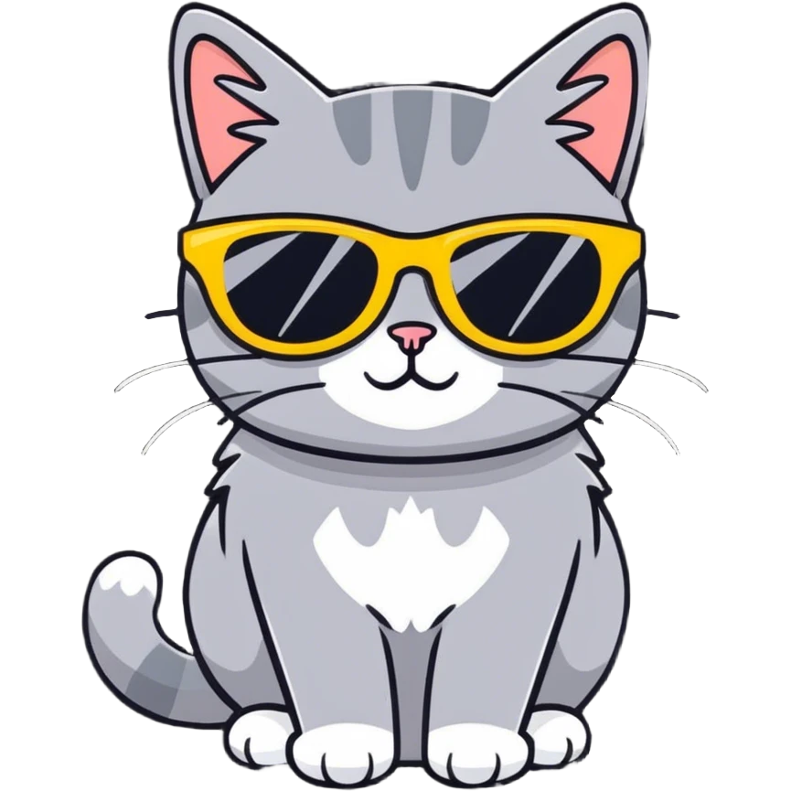 Cat with sunglasses emoji