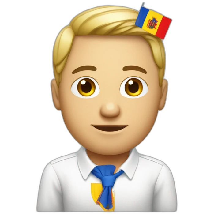 man in shirt with moldova flag drink alcohol emoji