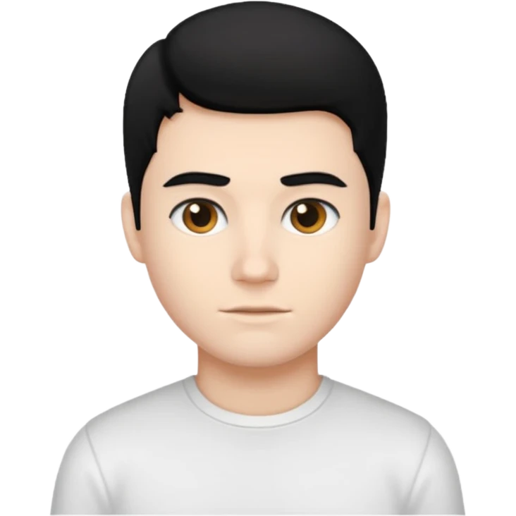 Tyler Jacob White Shirt Black Hair emoji