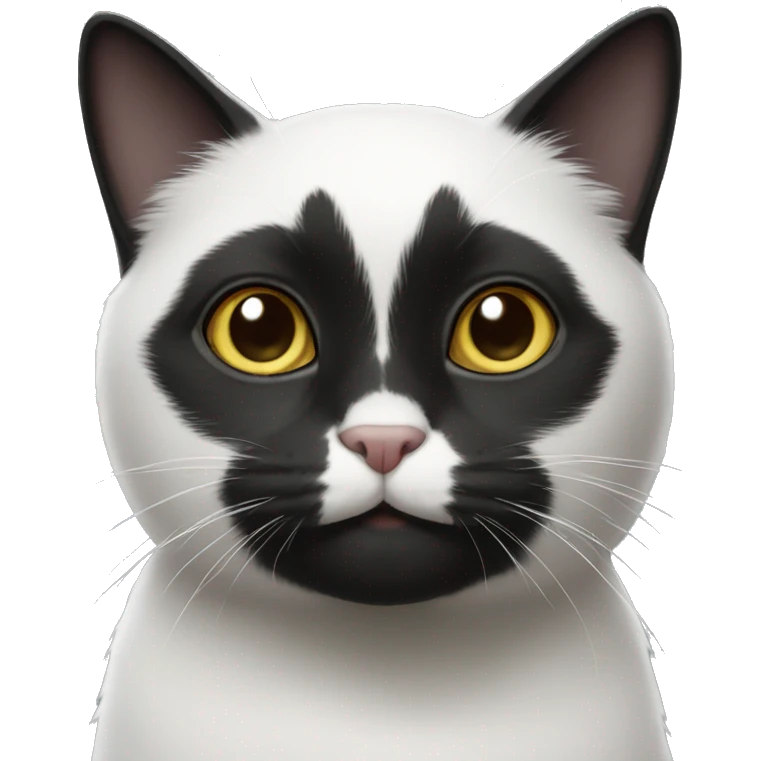 Black and white cat  emoji