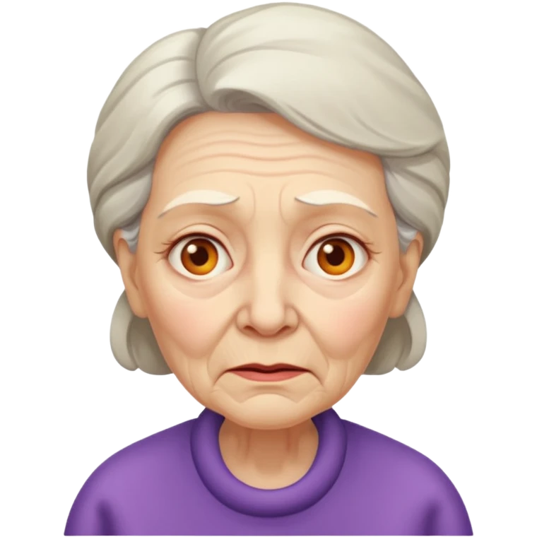 sick old woman with fever emoji