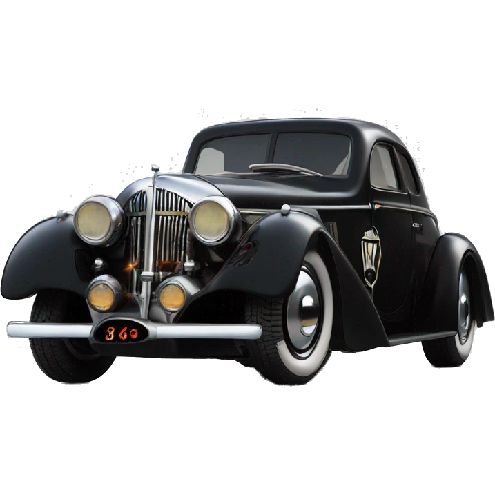 Darth Vader themed sporty Batman  1936 Cord duesenburg  emoji