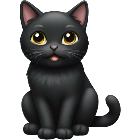 Black Chantilly cat emoji