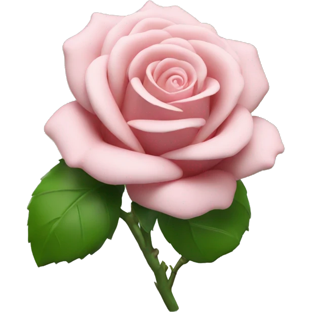 Blooming rose on green arm emoji