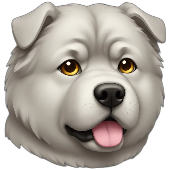 very sad graycolor chowchow emoji