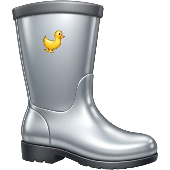 all silver toy boot emoji