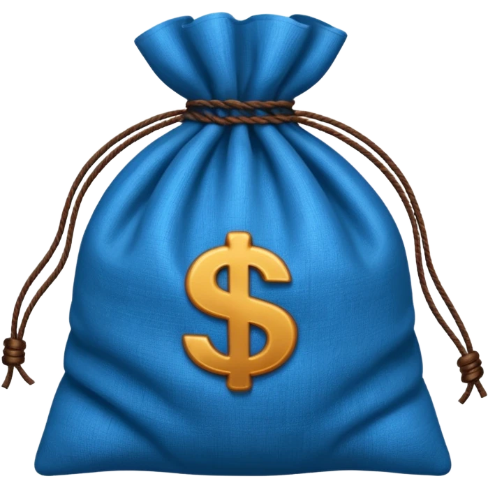 blue money sack emoji
