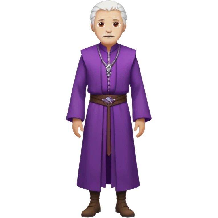 a white haired old man with purple eyes standing, full body, in Targaryen themed clothes, clothes aren't purple  emoji