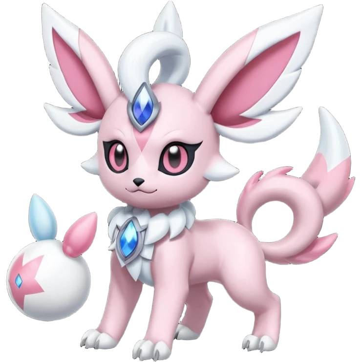Dark edgy cool Palkia-Diancie-Absol-Sylveon-Espurr-Minccino-fusion  emoji