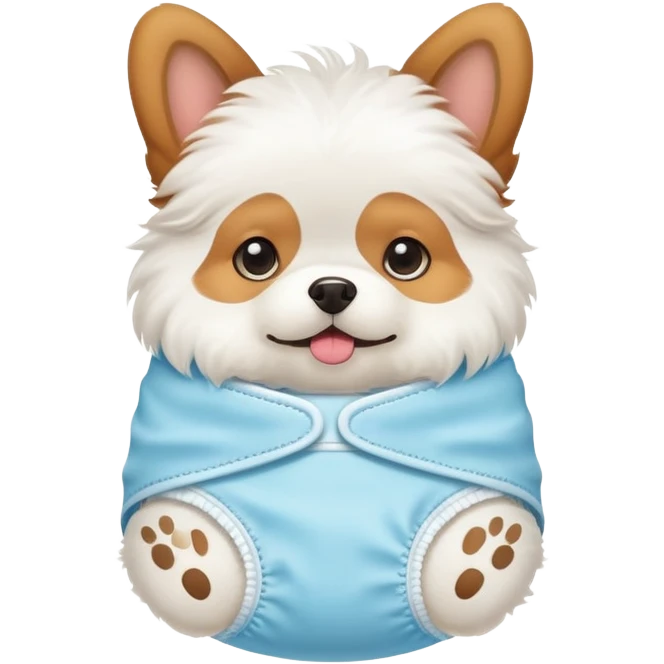 dog wearing a diaper emoji