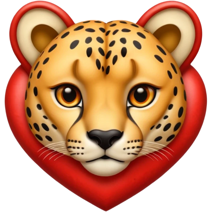 Cheetah heart emoji