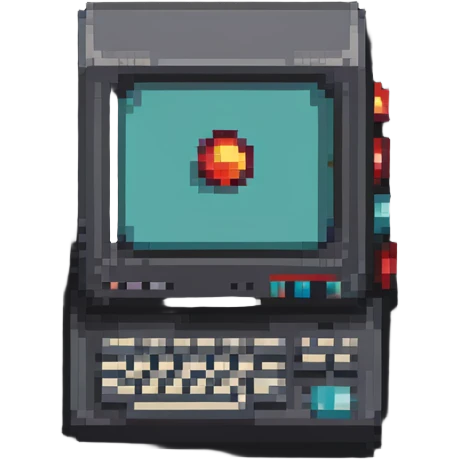 retro style computer game icon emoji