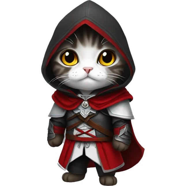 Cat dressed as ezio auditore emoji