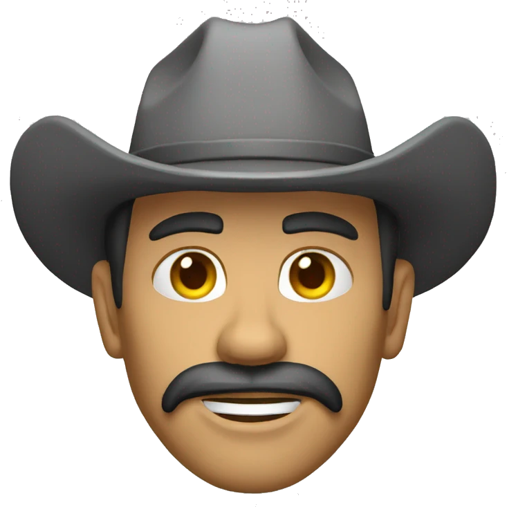 Lobo cinza cowboy  emoji