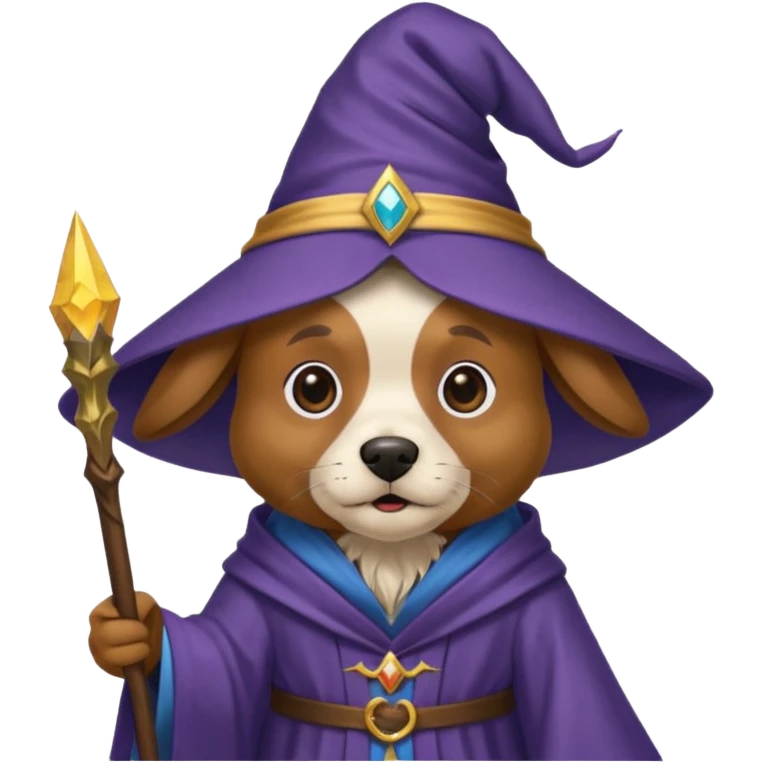 Dog wizard emoji
