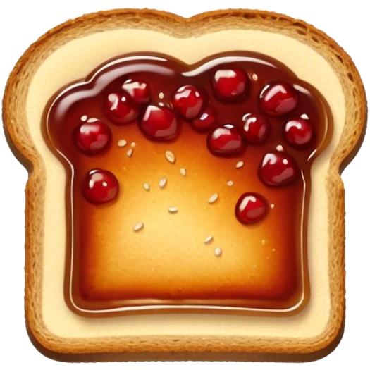 a slice of toast with jam emoji