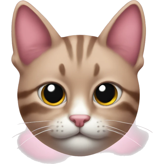 Gato moño rosa emoji