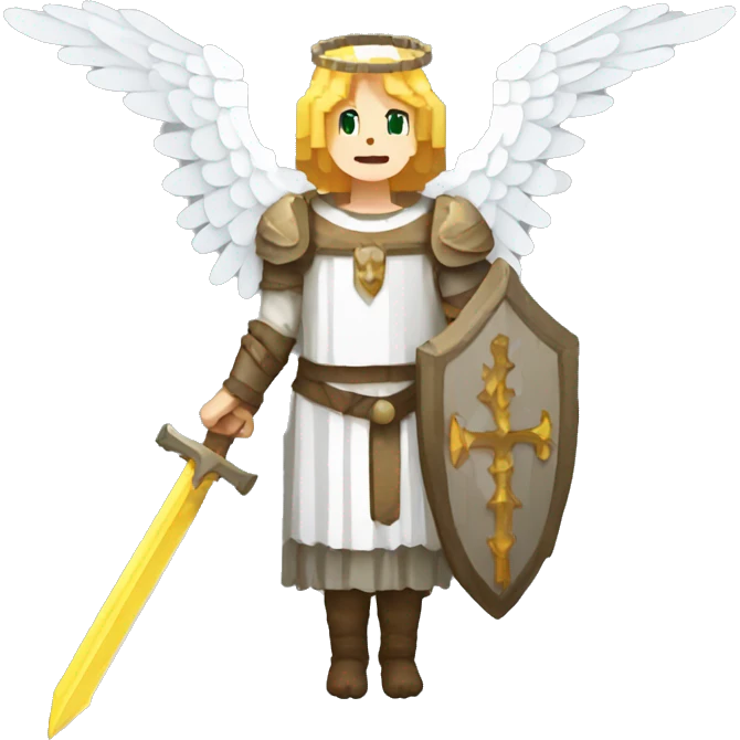 Pixel art of a medieval angel  emoji