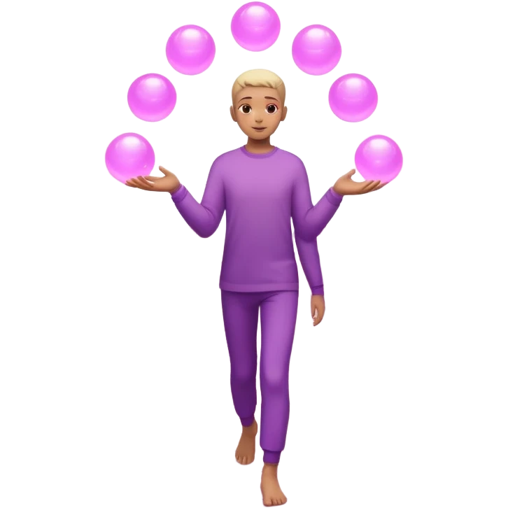 
A small figure walks across a glowing bridge, holding soft pink and purple orbs in each hand—symbolizing compassion and forgiveness. A gentle heart aura trails behind them, showing healing in motion. emoji