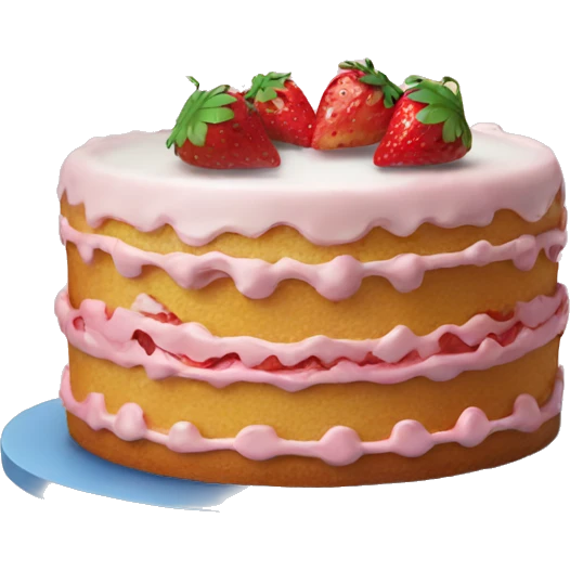 cake with strawberry  emoji