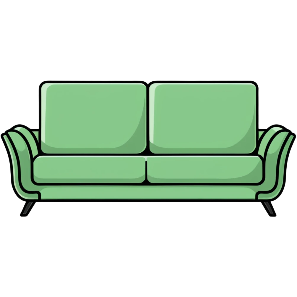 sleek minimalist couch emoji