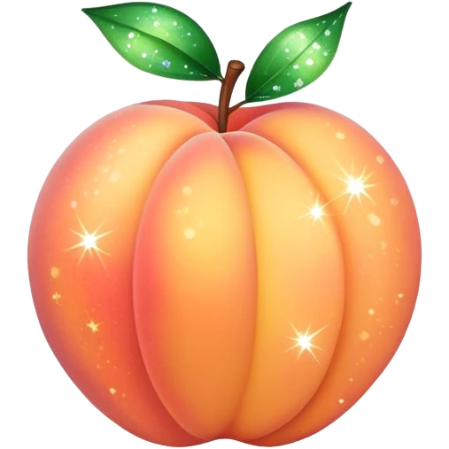 Peach with sparkles emoji