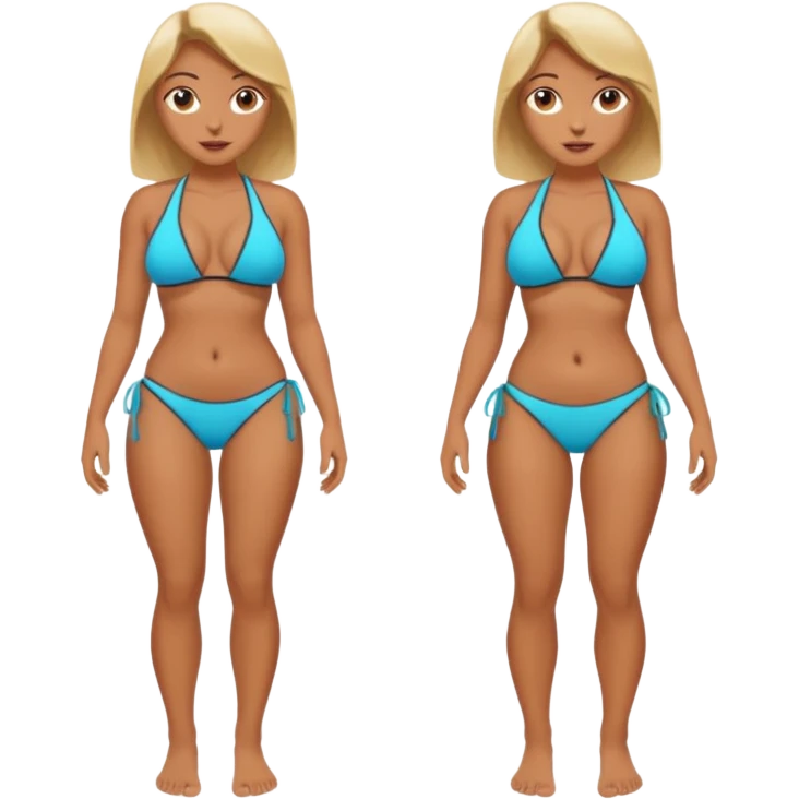 tight busty bikini female full body with huge tits and ass emoji