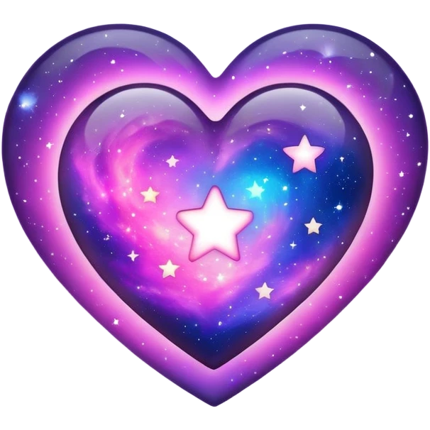 heart emoji galaxy stars emoji