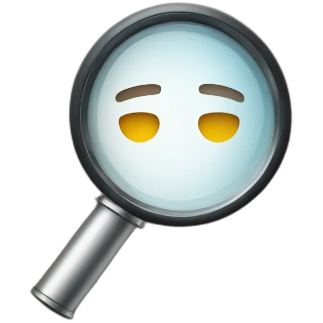 magnifying glass + instagram logo emoji