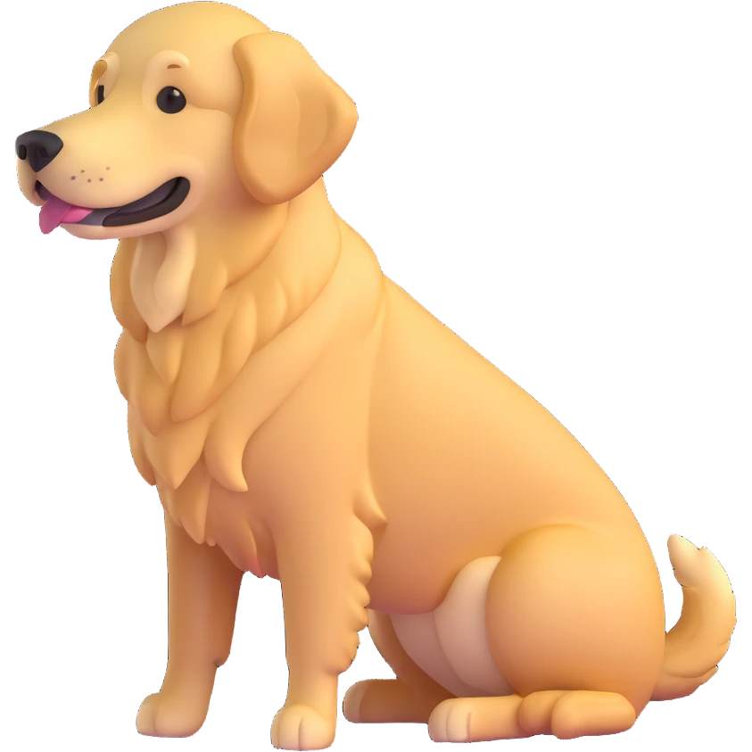 Golden retriever dog emoji
