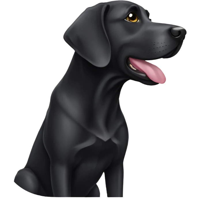 Black lab being cute  emoji
