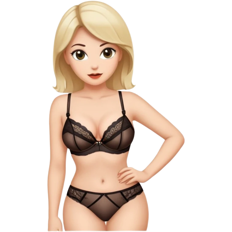 Sexy female teacher in lingerie  emoji