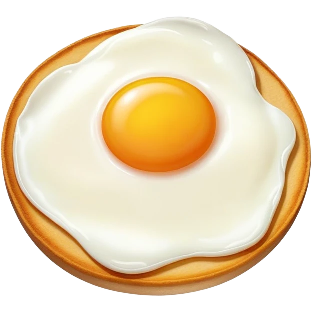 fried egg with only white emoji