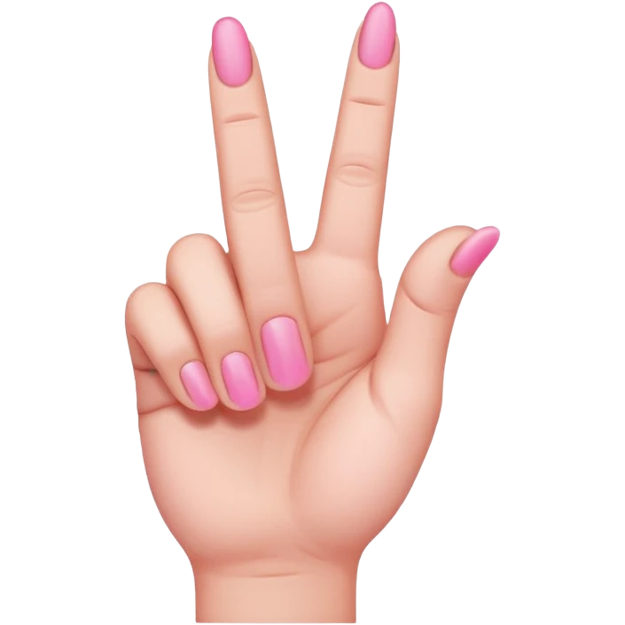 Pink middle finger emoji