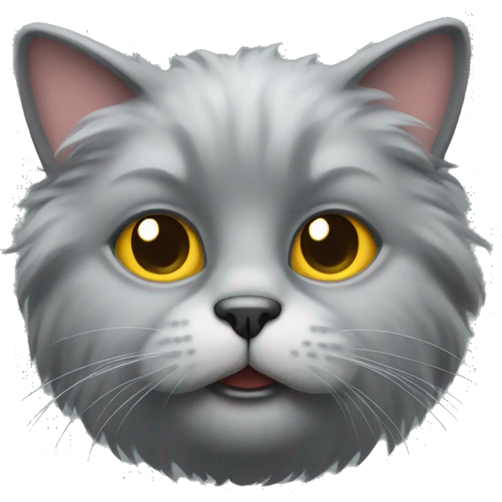 grey fluffy cat emoji