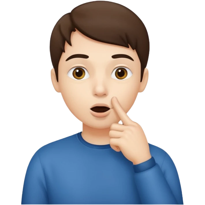 знак рукой "тише", "тшшш" у рта emoji