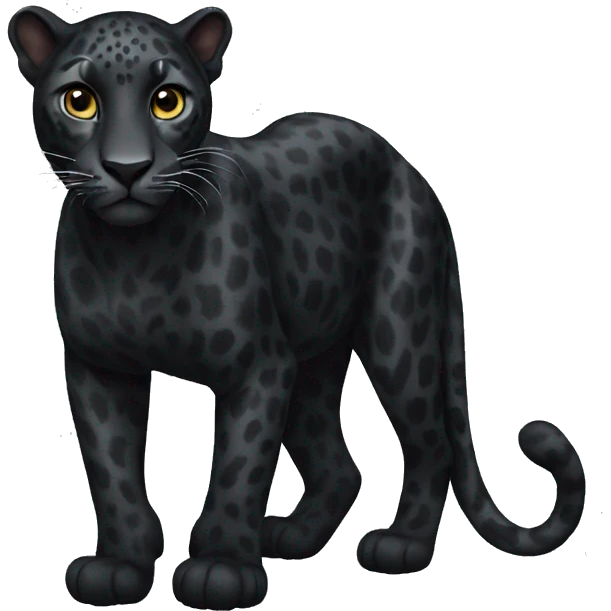 Black leopard emoji