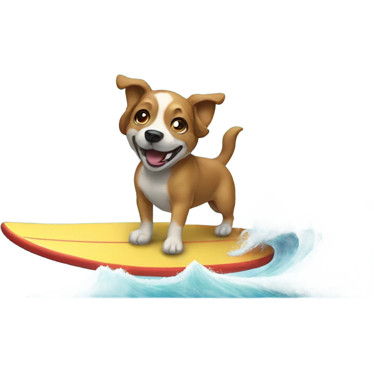 Dog surfing emoji