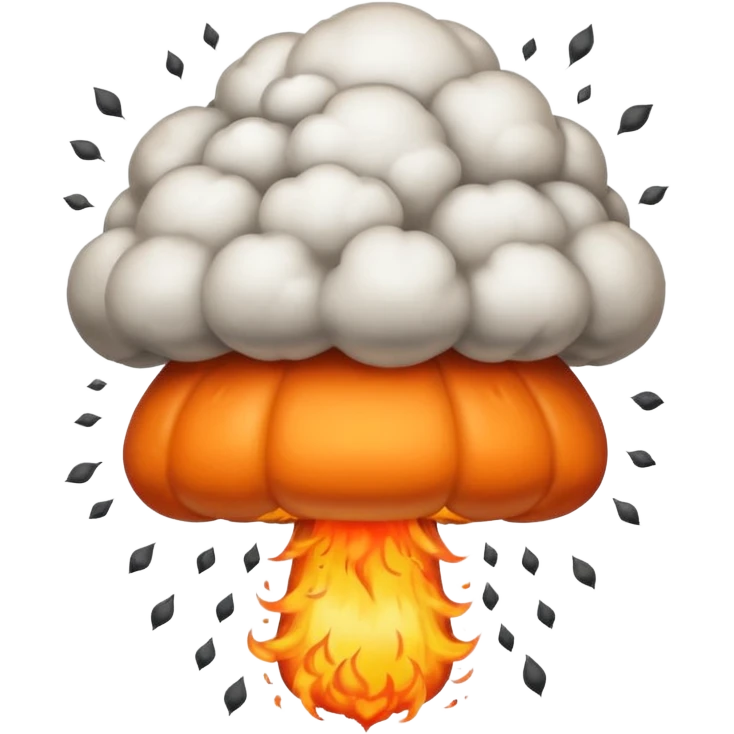 A nuke bomb falling  emoji