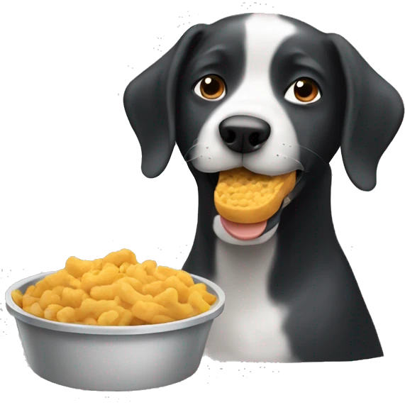 Dog eating food emoji