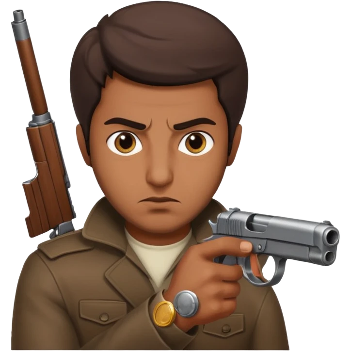 Iran man shoot face emoji