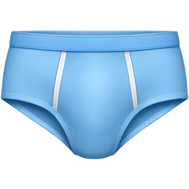 cartoon briefs underwear in blue color emoji