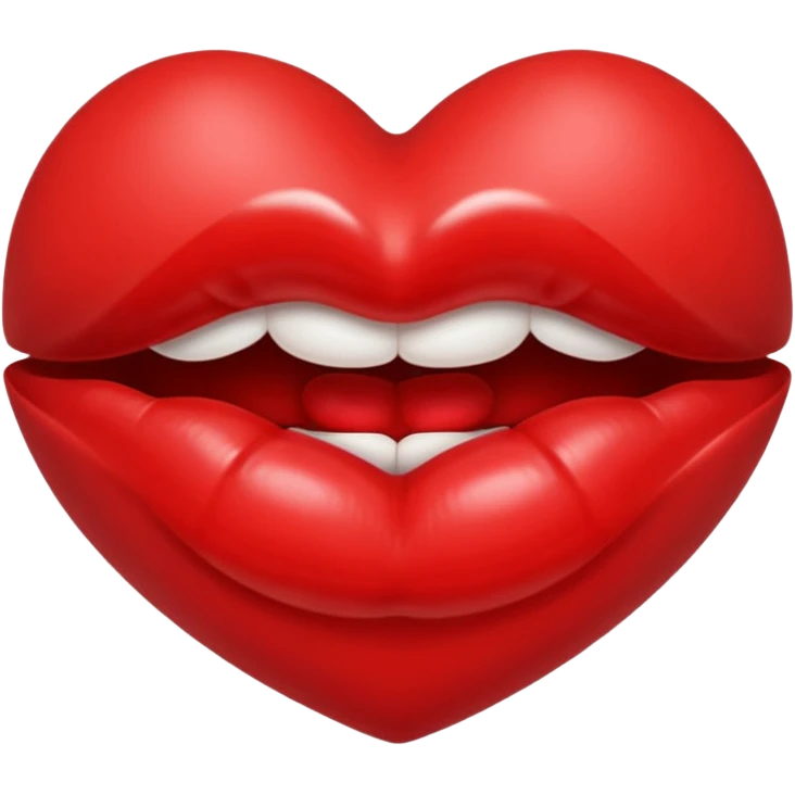 lips and kisses inside a heart emoji